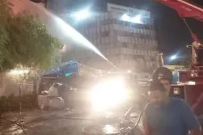 آتش‌سوزی گسترده در اطراف میدان شهرداری گرگان