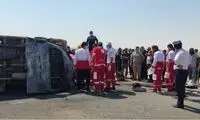  مصدوم و یک فوتی در سانحه رانندگی حامل زائران ایرانی