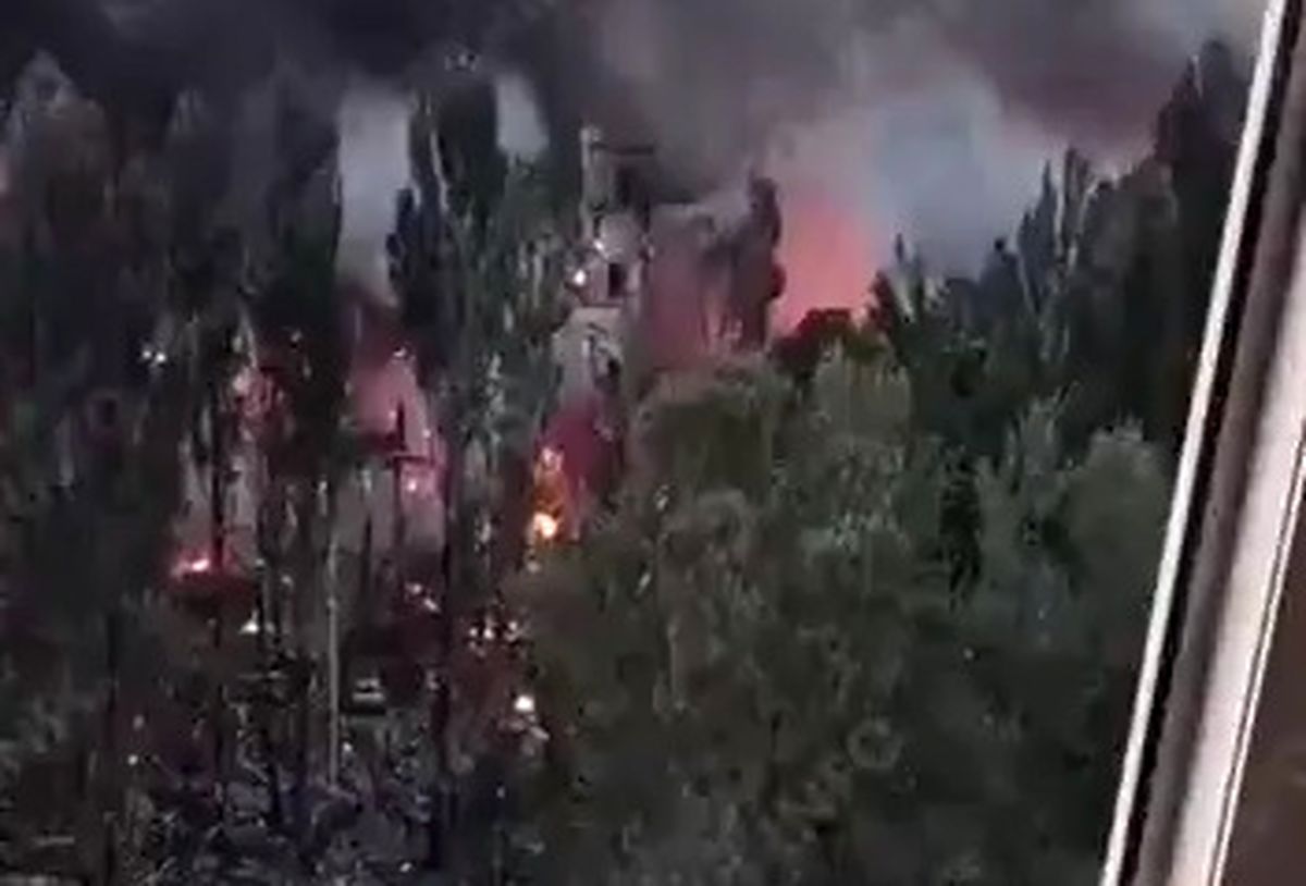 نمایی از شهر کی‌یف بعد از حملات بامداد امروز روسیه