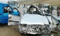 تصادف مرگبار نیسان و پراید در مهران
