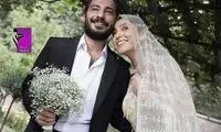 قاب تازه از عروسی نوید محمدزاده و فرشته حسینی