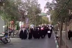 ویدئویی از تجمع حامیان حجاب در تهران
