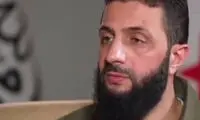 خوشحالی جولانی در مسجد جامع شهر دمشق