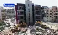 تصاویر حمله موشکی اسرائیل به شهر صور لبنان
