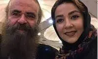 عکس پرحاشیه خانم بازیگر در آغوش همسر مسنش