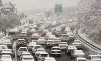 توجیه باورنکردنی برای قفل‌شدن تهران در هوای برفی