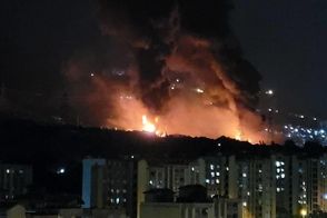 اولین تصاویر از آتش‌سوزی در انبار نفت شهران