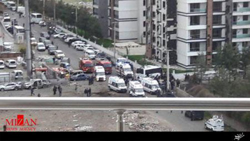 اولین تصاویر از انفجار در دیاربکر ترکیه
