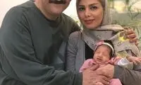 عکس سه نفره مهران غفوریان و همسر و دخترش