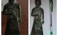 کشف پیکره فلزی باستانی در نیشابور