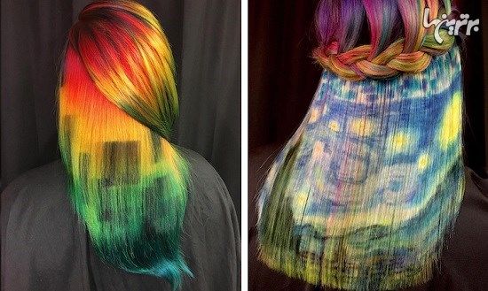 رنگ آمیزی مو به شکل آثار هنری مشهور
