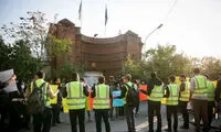تجمع دانشجویان بسیجی در حمایت از جلیقه‌زرد‌ها