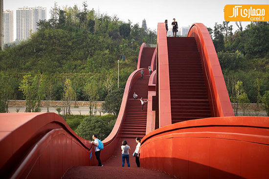نگاهی به پل عابر پیاده موج دار در چین
