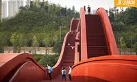 نگاهی به پل عابر پیاده موج دار در چین