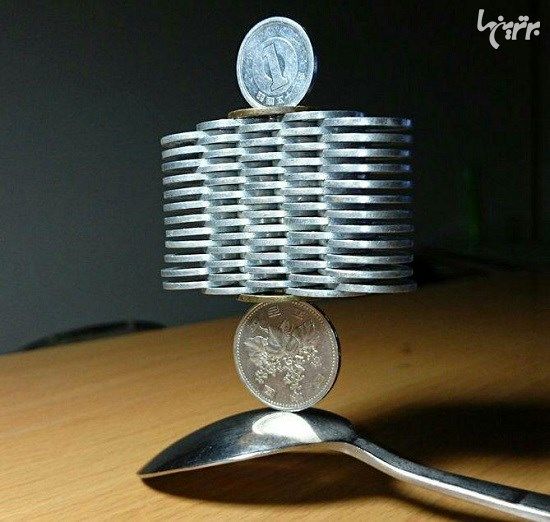 هنرمند ژاپنی متخصص سازه‌های سکه‌ای ضدگرانش