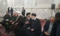 رویارویی متفاوت روحانی و رئیسی در یک مراسم ختم