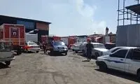 آتش‌سوزی یک انبار کالا در بزرگراه بابایی