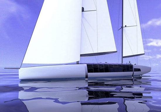 قایق بادبانی لوکس، با دید پانوراما +عکس