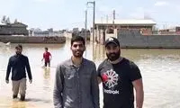 مدافع پرسپولیس در کنار سیل زدگان