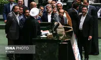 جو ملتهب مجلس در زمان دفاع روحانی از بودجه