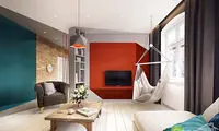 دکوراسیون شیک آپارتمان با استفاده از اشکال هندسی