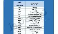 قیمت خودرو در بازار امروز
