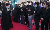 تصاویری از مراسم تشییع پیکر روح‌الله حسینیان