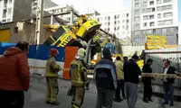 واژگونی جرثقیل در اشرفی اصفهانی