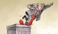 مجسمه ترامپ بعد از نتایج انتخابات!
