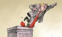 مجسمه ترامپ بعد از نتایج انتخابات!