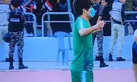 حرکت اعتراضی بازیکن عراقی پس از گلزنی به ایران