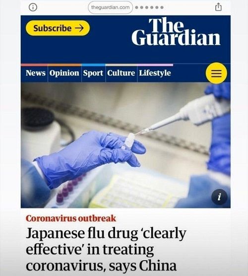 گزارش گاردین از تاثیر داروی ژاپنی در درمان کرونا
