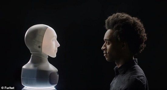 سر رباتیک که حالات چهره افراد را تشخیص می‌دهد