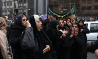 عزاداری خانواده قربانیان حادثه سانچی