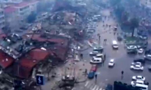 تصاویر هوایی از وضعیت فاجعه‌بار ساختمان‌ها در ترکیه
