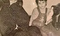 شبنم مقدمیِ کوچولو در کنار مادربزرگش