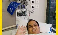 عکس: رضا داود نژاد پس از عمل جراحی
