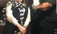شوخی سام درخشانی با قدِ الناز حبیبی