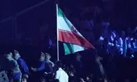 رژه کاروان ایران به پرچم‌دارى الهه احمدى