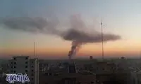 نمایی متفاوت از آتش‌سوزی امروز در شوش