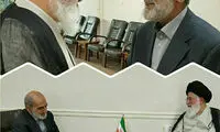 خوش و بش شریعتمداری با علم الهدی
