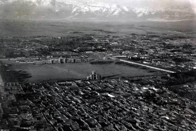 عکس هوایی از تهران در زمان قاجار