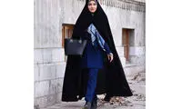 مهناز افشار با حجاب چادر در یک سریال