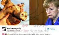 کشف سر بریده خوک مرده مقابل دفتر مرکل