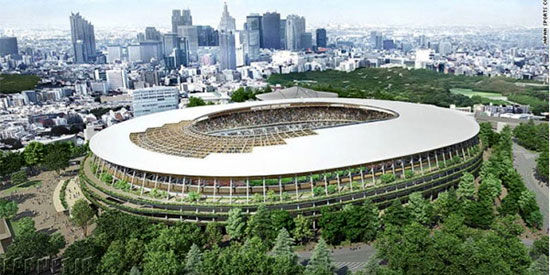 تصویر طراحی استادیوم المپیک 2020 ژاپن