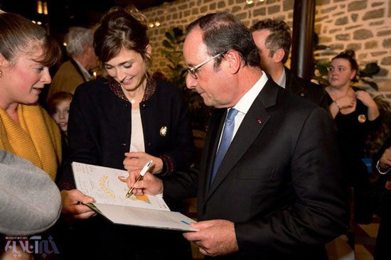 رئیس‌جمهور سابق فرانسه با همسر جدیدش