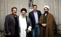 عکس یادگاری علی دایی با نوه‌ امام (ره)