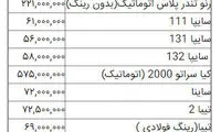 قیمت خودرو در بازار امروز