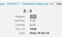 ناپولی 2-3 بشیکتاش؛ پیروزی در لحظات پایانی