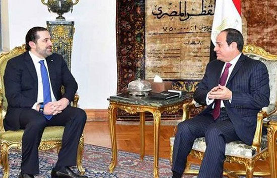 دیدار سعد حریری با رئیس جمهور مصر